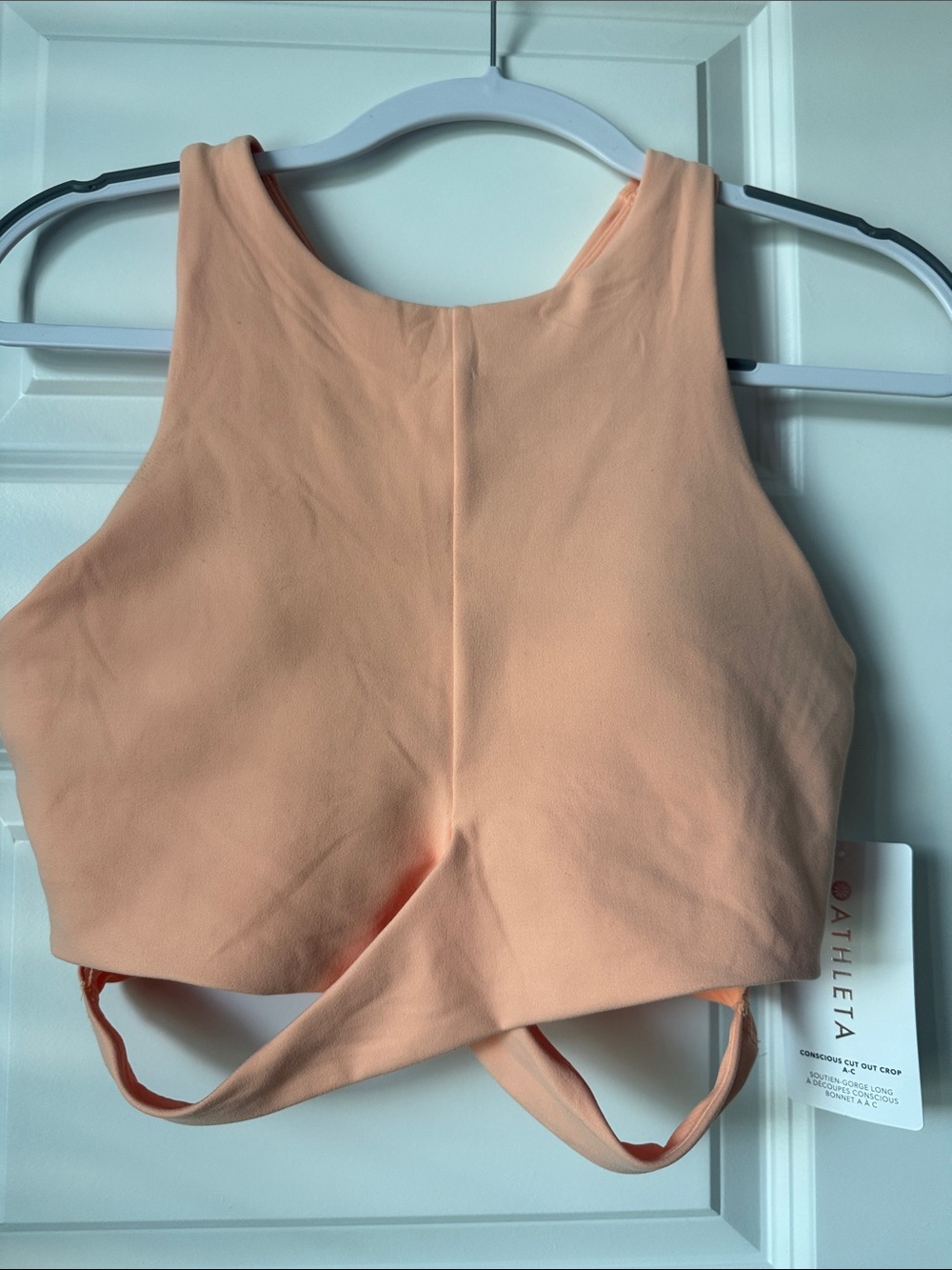 Athleta Peach High-Neck Crop A-C